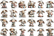 Bunny Lamb Easter Clipart, an Illustration by Sublimation Artist (Thumbnail 2 of 7)