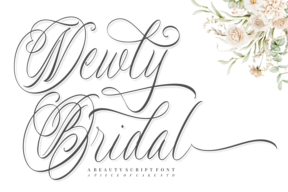Newly Bridal - A Wedding Font, a Script Font by a Piece of Cake (Photo 1 of 12)