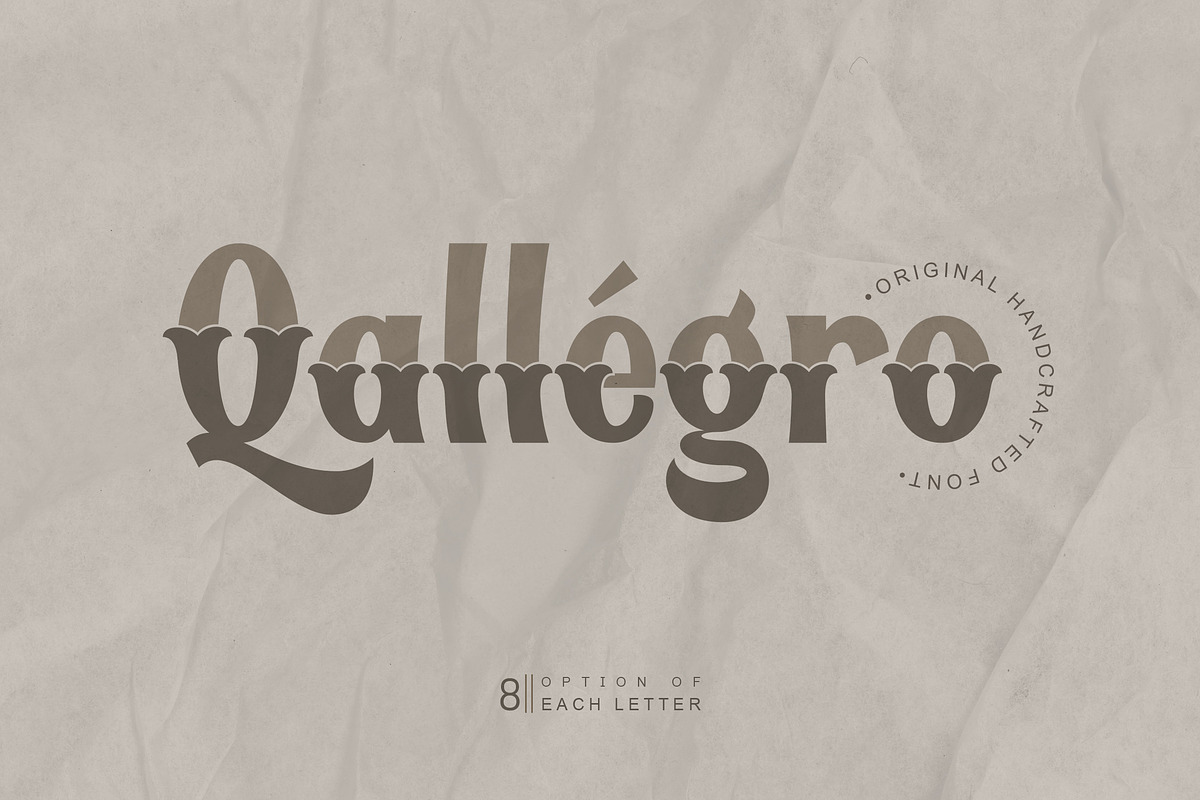 Qallégro | Original Handcrafted Font