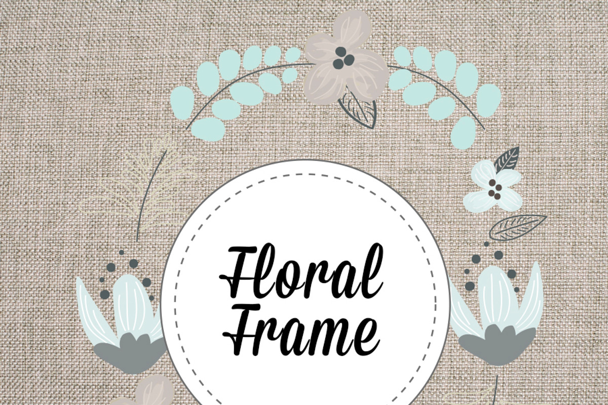 Floral Frame Vector & PNG, an Illustration by TheBlogLoft (Photo 1 of 2)