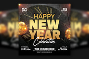 2026 Happy New Year Flyer Template, a Flyer Template by Artonix (Thumbnail 1 of 3)