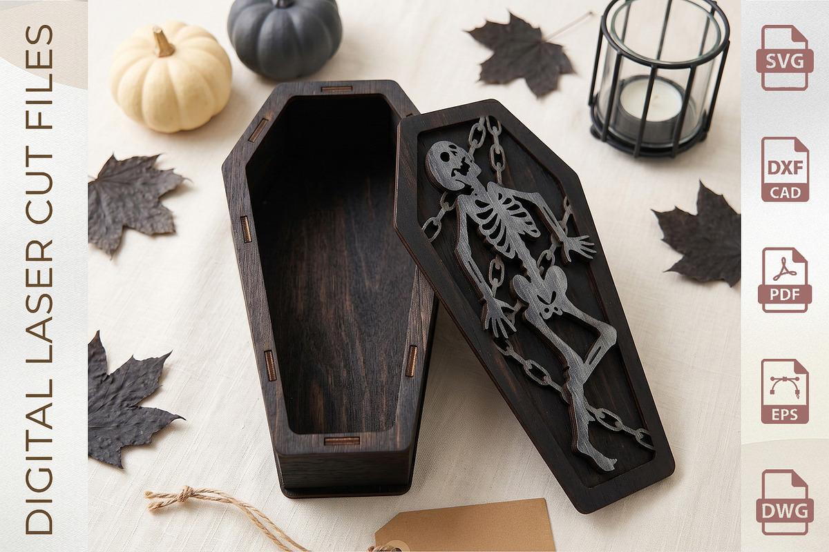 Halloween Coffin Box Bundle, an Object Graphic by WoodoraCut (Photo 6 of 10)
