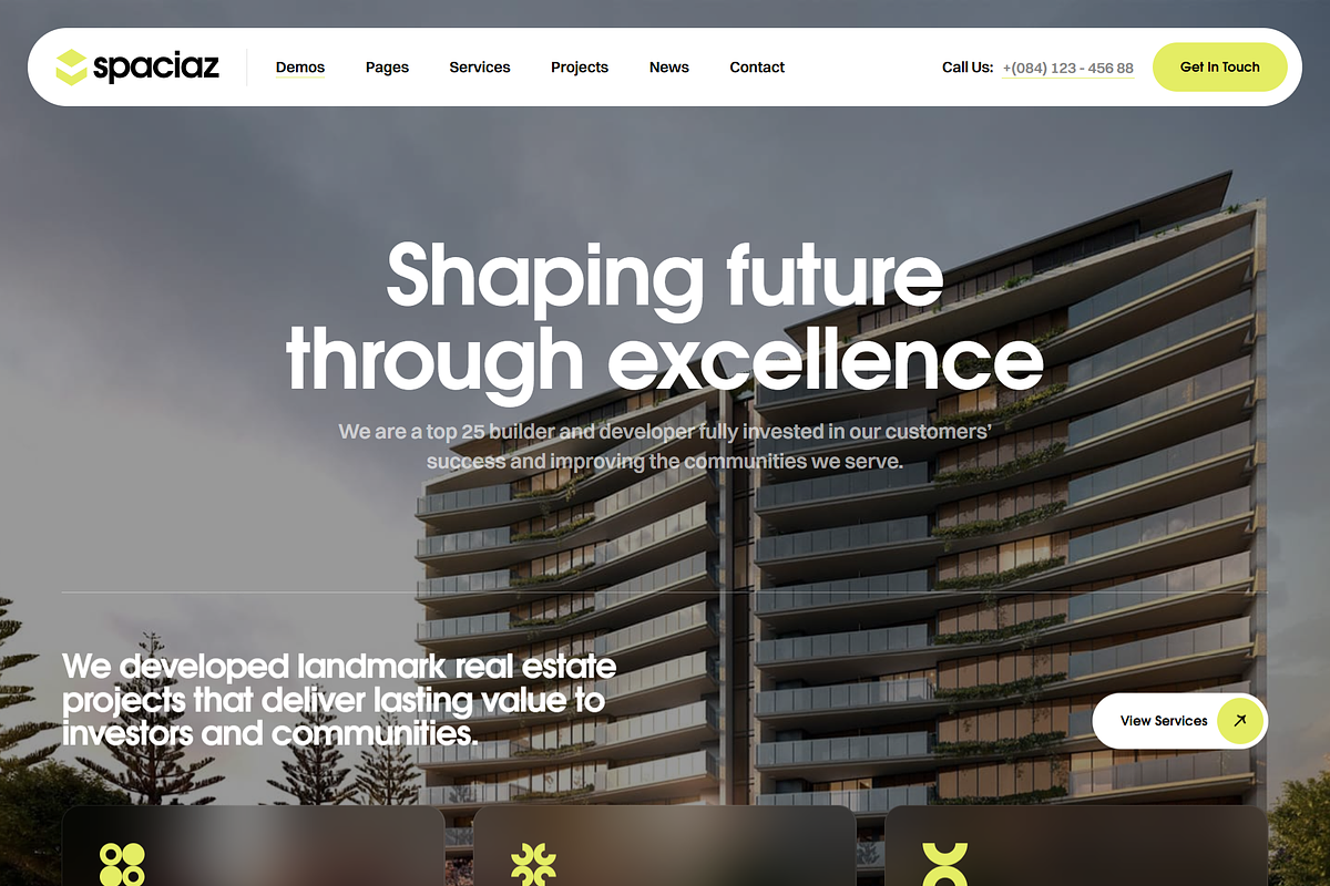 Real Estate & Construction Group, a WordPress Template by Design Spade (Photo 1 of 11)