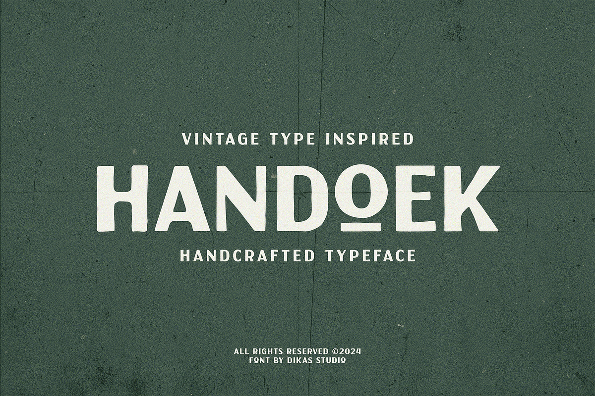 Handoek - Handcrafted Typeface, a Handwritten Font by Dikas Studio (Photo 1 of 7)