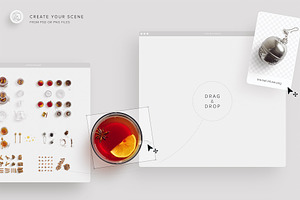 Tea & Herbs Mockup Scene Creator