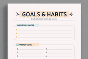 Daily Planner And Habit Tracker, a Stationery Template by ContestDesign (Thumbnail 4 of 5)
