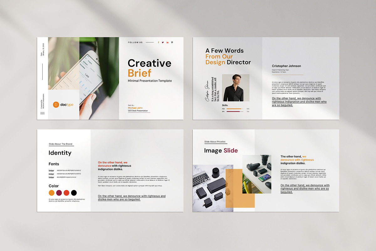 Creative Brief Presentation Template, a Presentation Template by evgenystudio (Photo 4 of 9)
