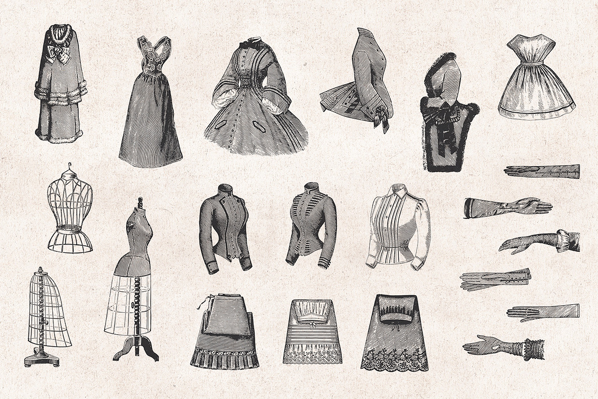 Ladies' Fashion Engravings, an Illustration by Graphic Goods (Photo 3 of 9)