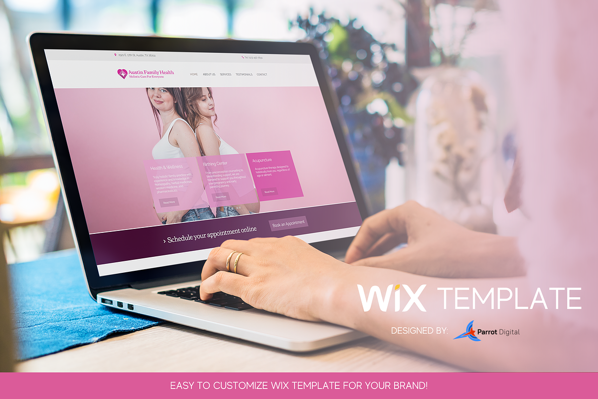 Healthcare Website for Wix, a Shopify Template by Parrot Designs (Photo 1 of 4)