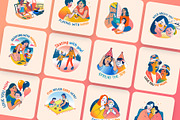 Mothers Day Stickers, an Emoji Icon by Vectors Market (Thumbnail 5 of 9)