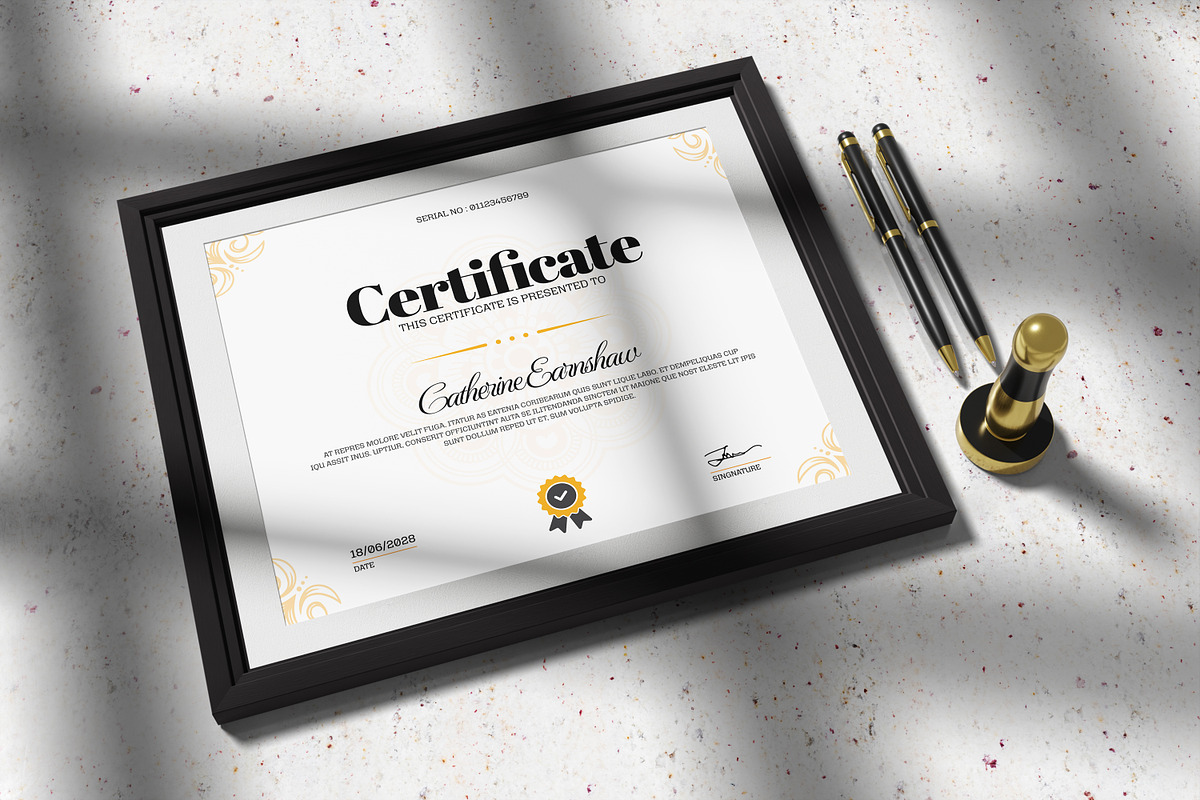 Certificate Template, a Stationery Template by Creatiya Type (Photo 3 of 4)