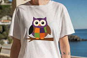 Owl Fall Patchwork Sublimation Hallo, an Illustration by DreamPrint404 (Thumbnail 3 of 5)