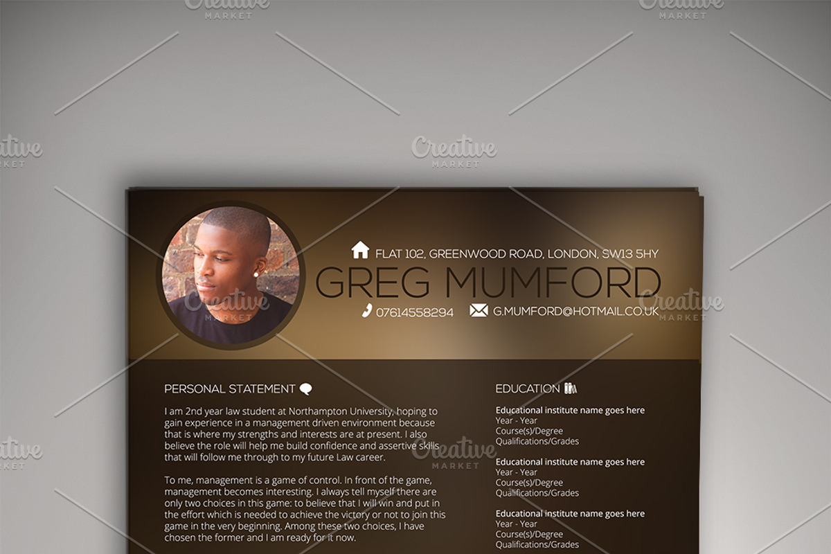 The Muffin Collection CV, a Resume Template by Valeur Design (Photo 1 of 6)