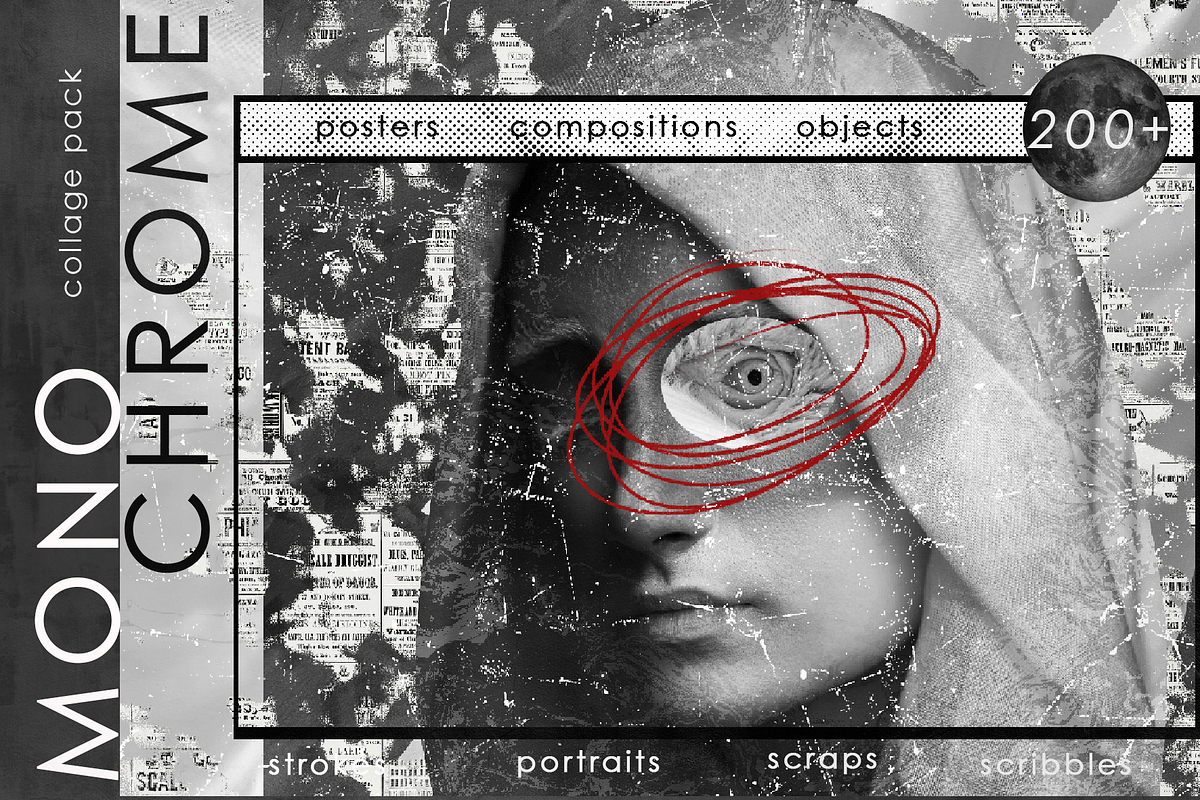 MONOCHROME collage pack, an Object Graphic by Natali Batu (Photo 1 of 31)