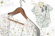 Butterfly and Magnolias Pattern, a Pattern Graphic by bhldesigns (Thumbnail 4 of 7)
