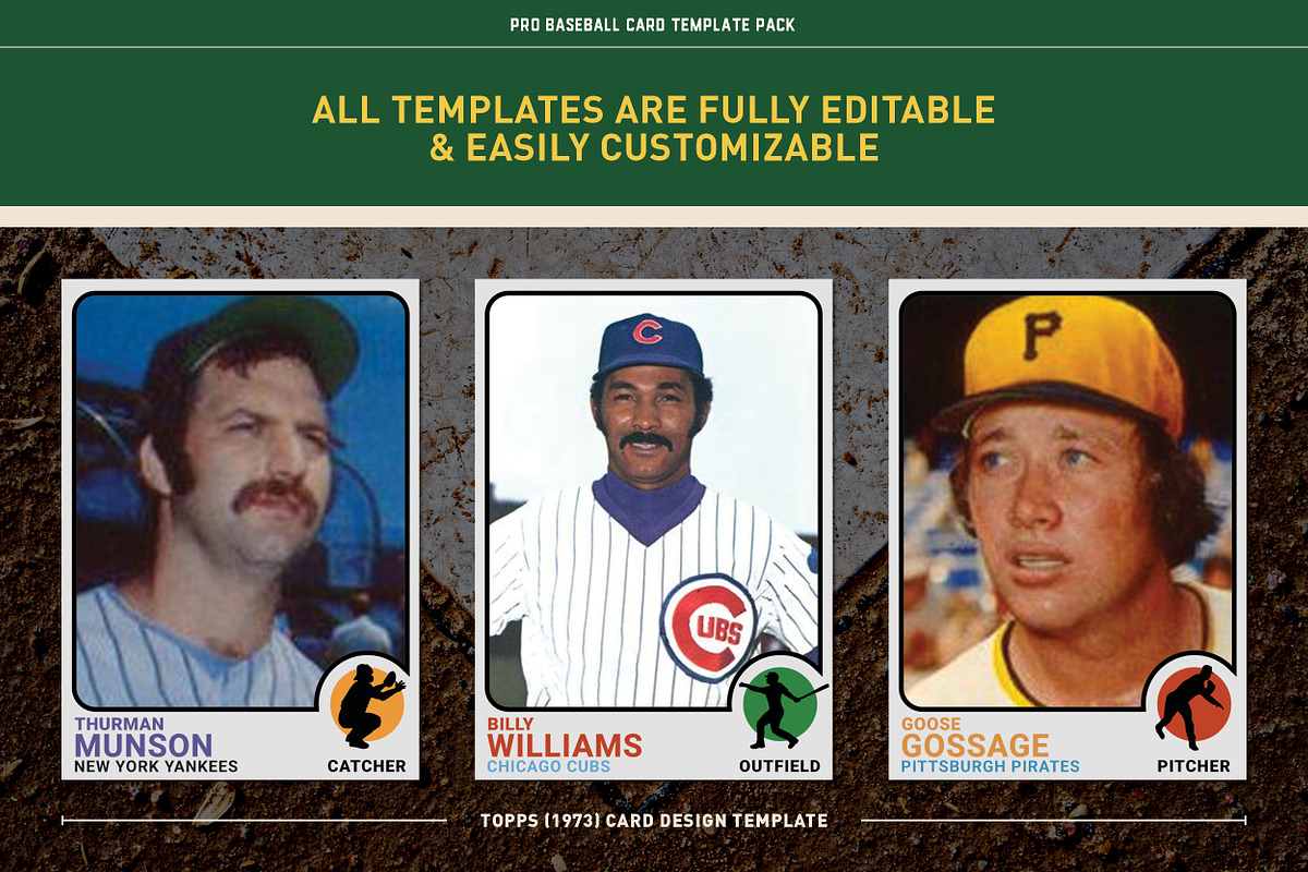 1970's Pro Baseball Card Templates, a Card Template by Chris Weibring (Photo 5 of 11)
