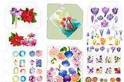 watercolor scrapbooking set, an Object Graphic by fiolika (Thumbnail 3 of 6)
