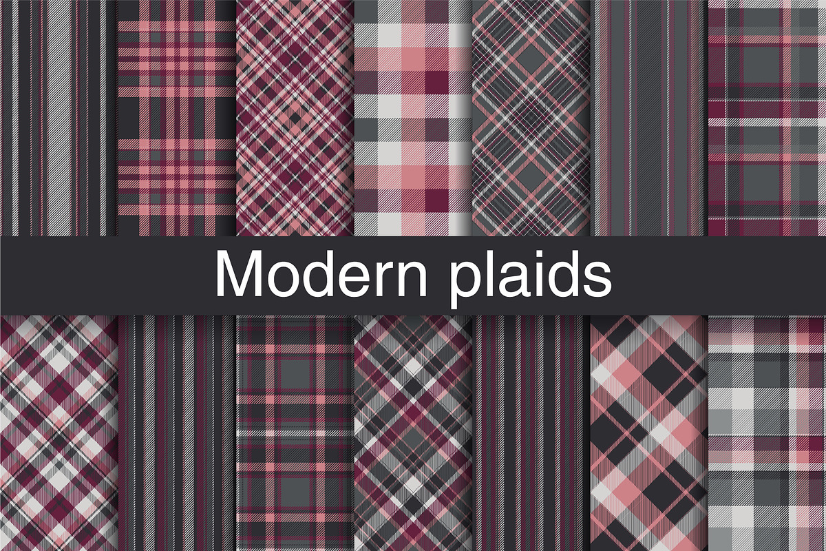 #29 Modern Seamless Plaid Patterns, a Pattern Graphic by Plaid4You (Photo 1 of 9)