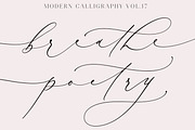 Breathe Poetry // Modern Calligraphy, a Script Font by PeachCreme (Thumbnail 1 of 33)
