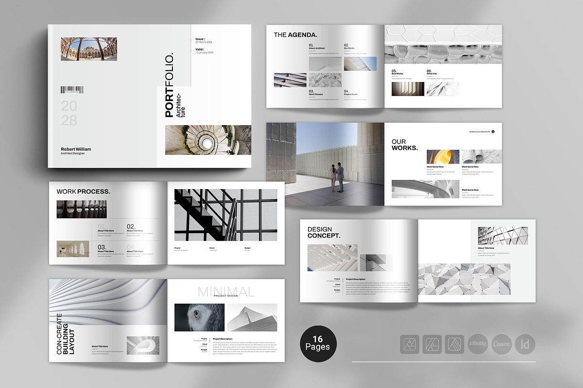 Architecture Portfolio Brochure, a Brochure Template by Spark_Creative (Photo 1 of 11)