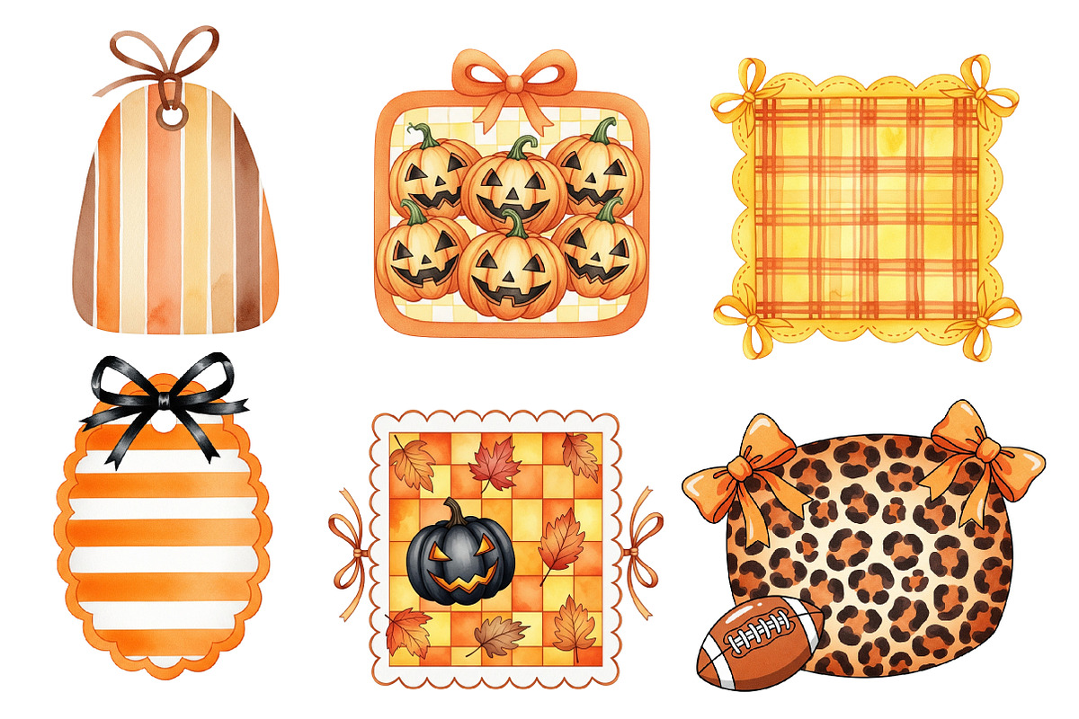 Coquette Fall Halloween Border Frame, an Illustration by Designworld (Photo 3 of 5)