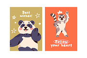Funny animals dancing set, cards, an Animal Illustration by PaperTrident (Thumbnail 9 of 13)