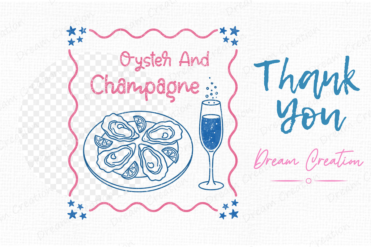 Summer Oyster Hand Drawn Line Art, an Illustration by Dream Creation (Photo 7 of 7)