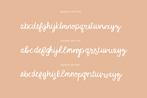 Peachy Pie Handwritten Script