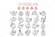 Pumpkin Halloween Clipart Set, a Seasonal Illustration by Palau (Thumbnail 9 of 10)
