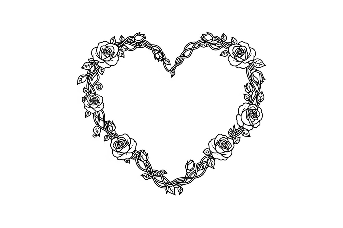 Floral Heart Frame SVG Bundle, an Illustration by Designs_River (Photo 20 of 31)