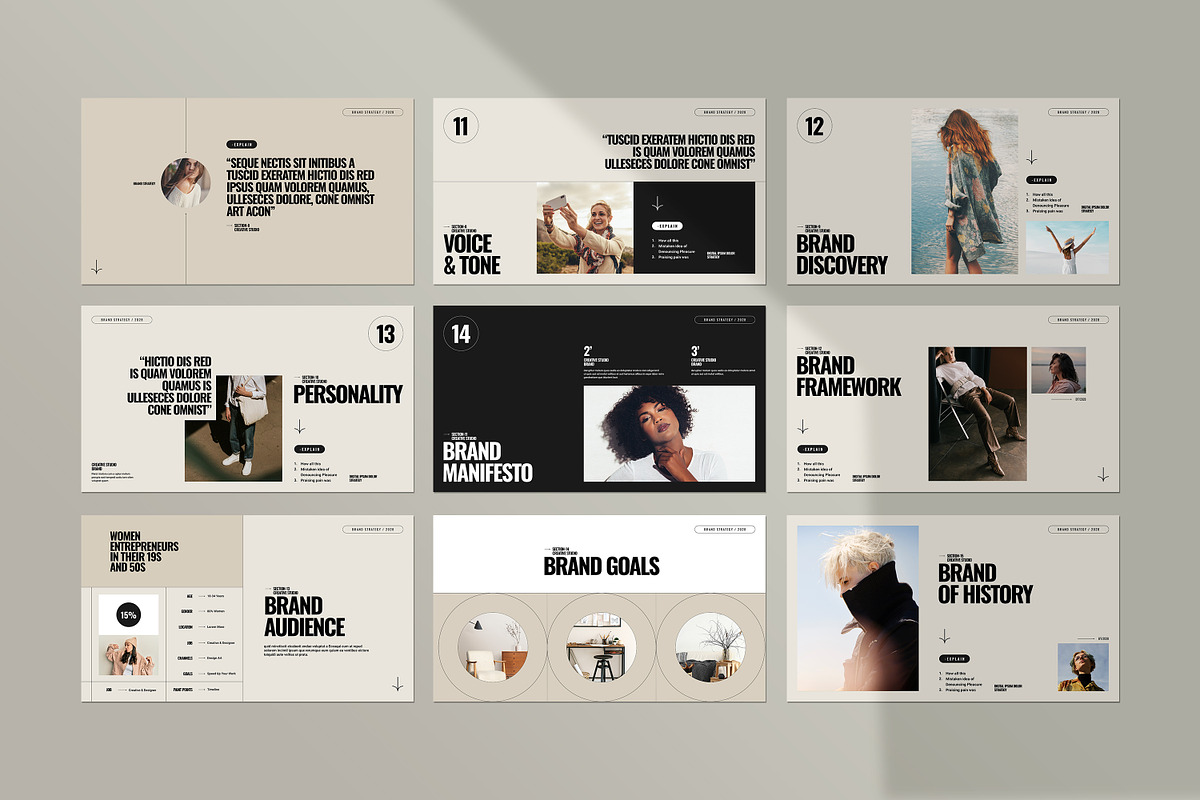 Brand Strategy Presentation Template, a Presentation Template by evgenystudio (Photo 6 of 7)