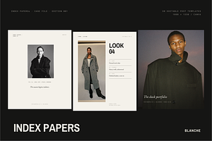 INDEX PAPERS | 30 Canva Templates