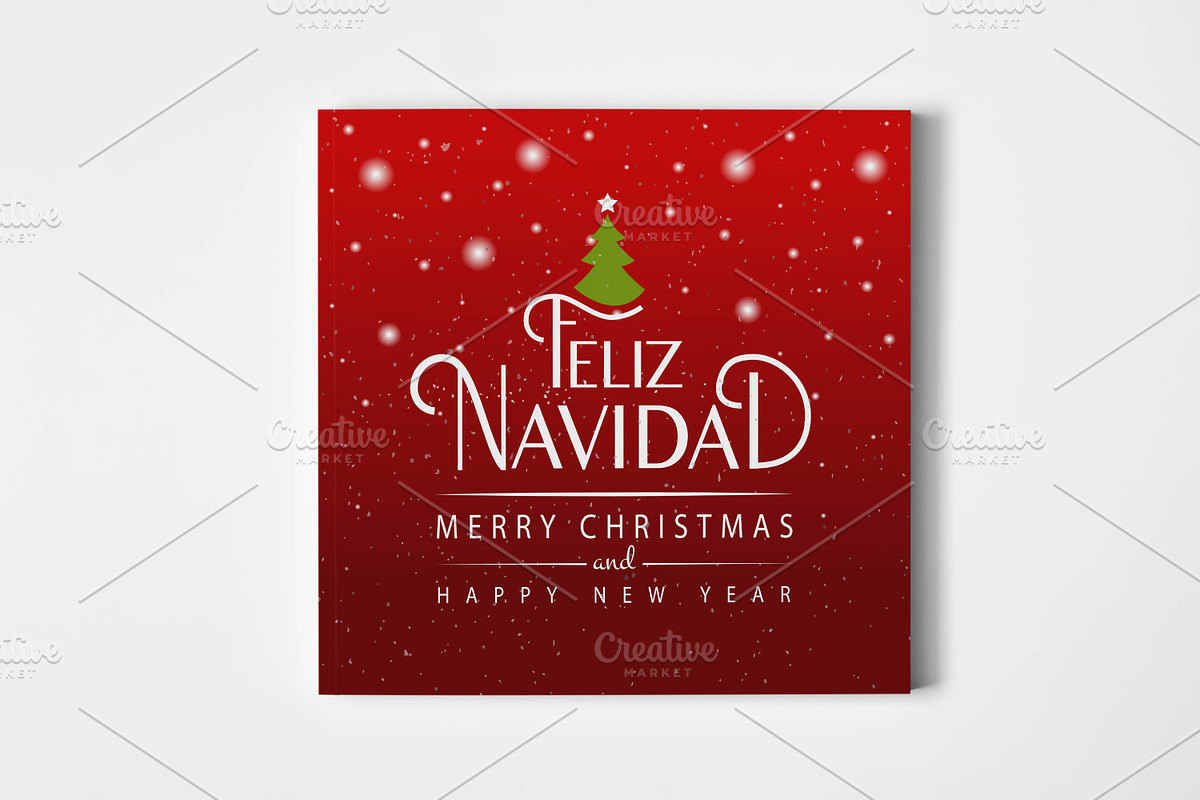Feliz Navidad Lettering Card, a Card Template by Svetlana Kurako (Photo 1 of 2)