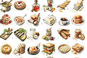 200+ Watercolor Kitchen Clipart Set, a Decorative Illustration by Pati Charm Studio (Thumbnail 2 of 13)