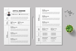 Professional Resume Template Layout, a Resume Template by MightyDesign