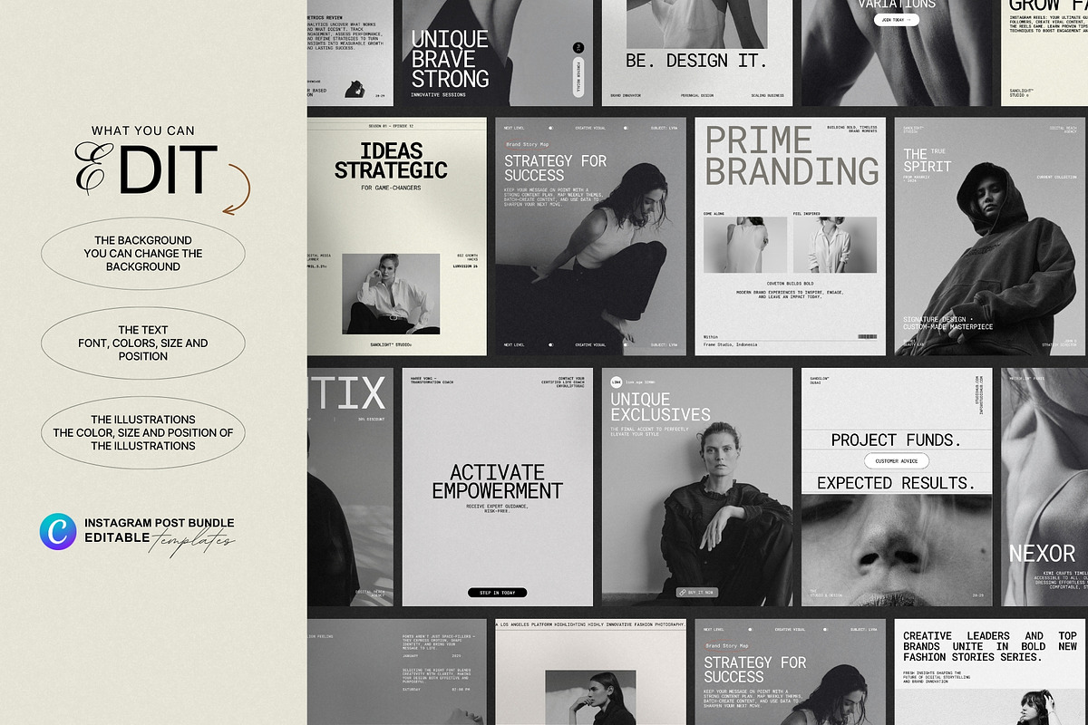 Instagram Marketing Post Kit for Canva