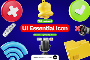 3D UI Essential Icon