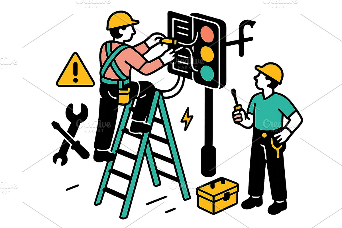 Vector illustration of construction, an Illustration by ZinetroN