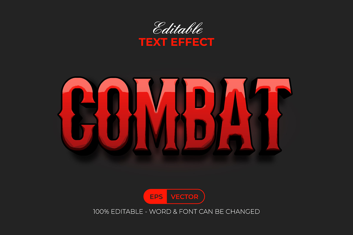 Combat Text Effect Red Shiny Style, a Layer Style Add-On by Mockmenot (Photo 1 of 2)