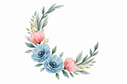 Floral Crescent Moon Watercolor Clip, a Graphic by Gaye Art (Thumbnail 14 of 17)