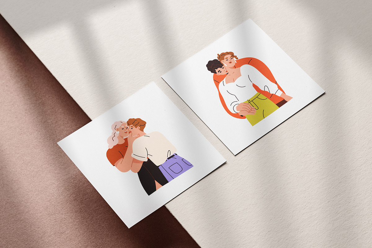 Love couples kiss with passion set, a Person Illustration by Good Studio (Photo 19 of 19)