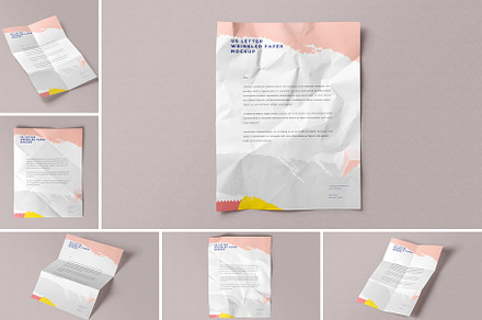Crumpled Paper Mockup, a Product Mockup by PixelVoyager
