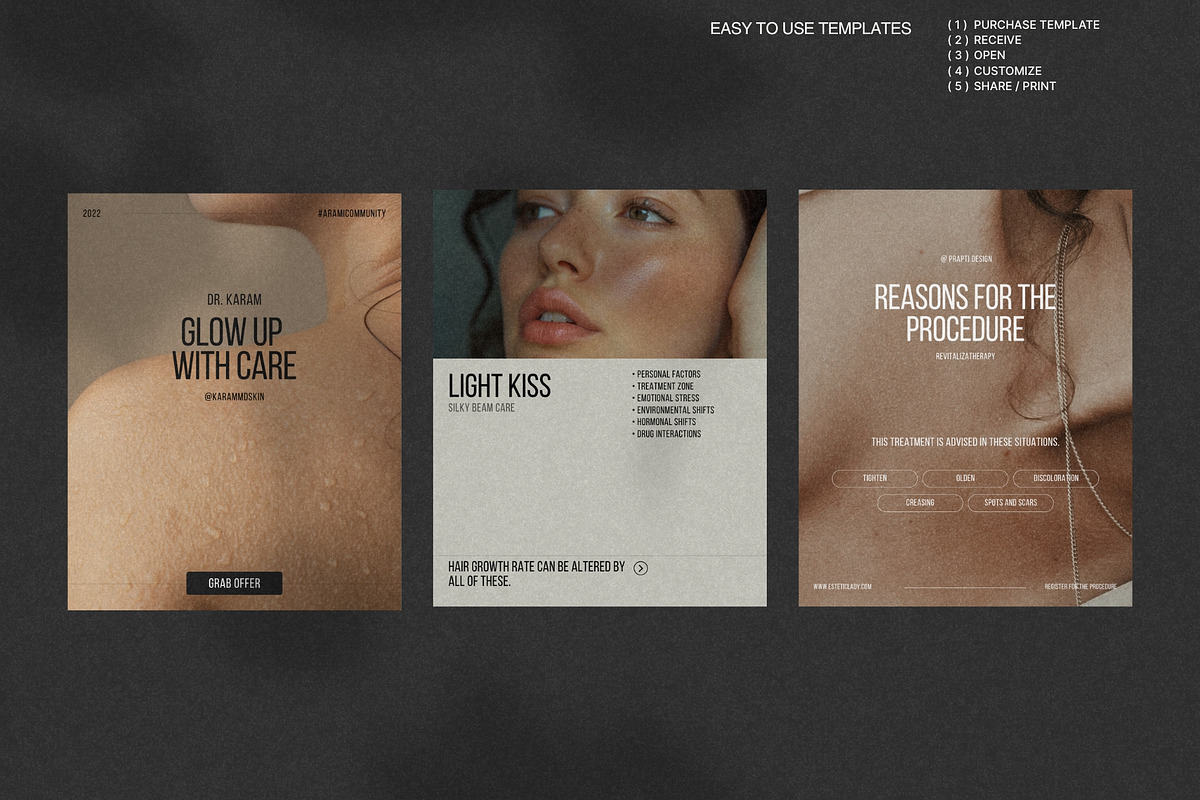 Modern Skincare Story and Post Set preview 3