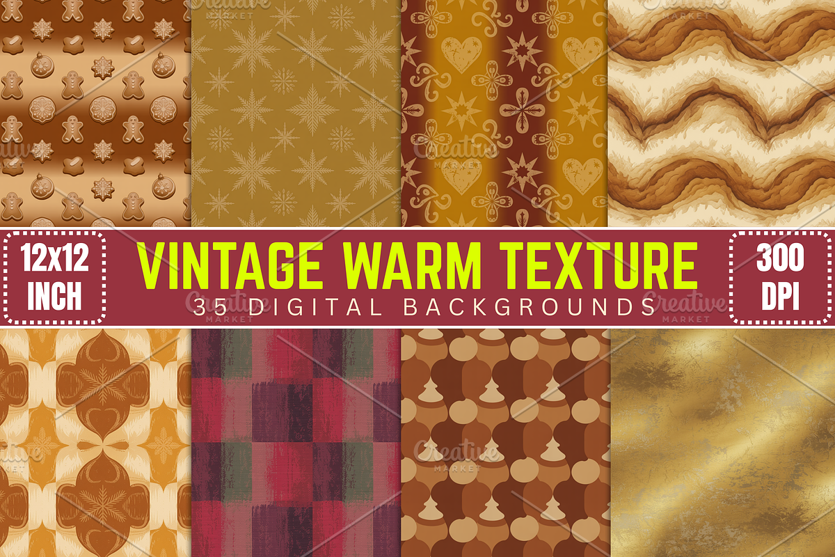 Christmas Vintage Warm Color Texture, a Background Photo by Ink Gallery (Photo 1 of 2)