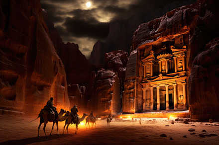 The ancient city of Petra in Jordan, a Photo by Iftikhar Alam