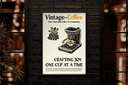 Vintage Coffee Vector Icons, a Solid Icon by Creative Stall (Thumbnail 3 of 9)