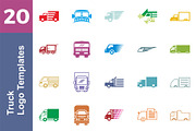 20 Logo Truck Templates Bundle, a Branding & Logo Template by Friendesigns (Thumbnail 1 of 21)