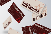 Red Tatto Artist Business Card, a Business Card Template by Annora Studio (Thumbnail 3 of 6)