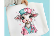 Whimsical Easter Nurse Animals Clipa, an Animal Illustration by designcity5 (Thumbnail 3 of 5)