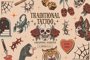 Traditional Tattoo Graphic Assets